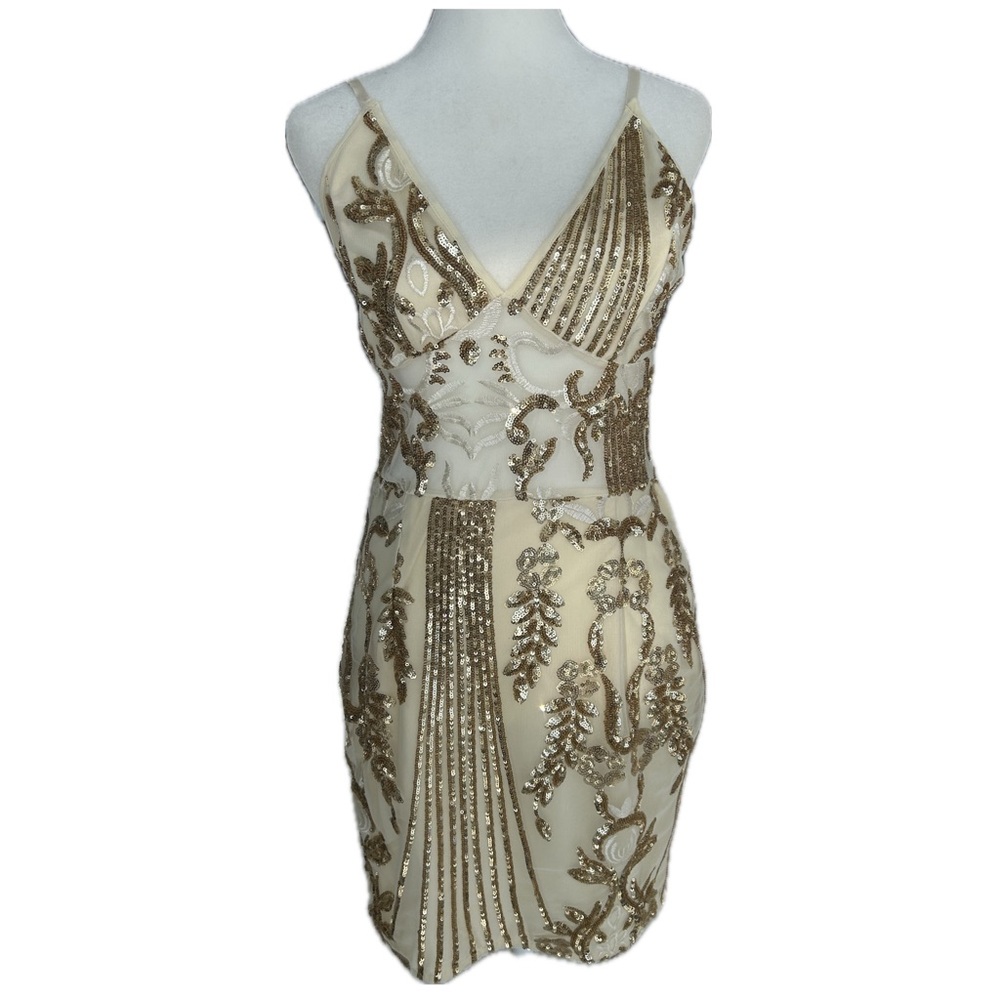 Pretty Little Thing Sequin Sheer Mesh Mini Dress